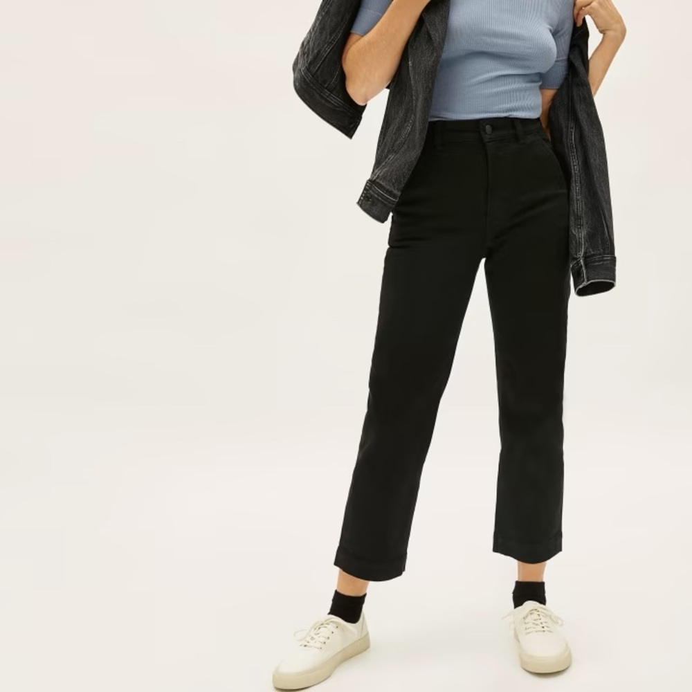 NWOT Everlane straight leg crop 2S/ Black